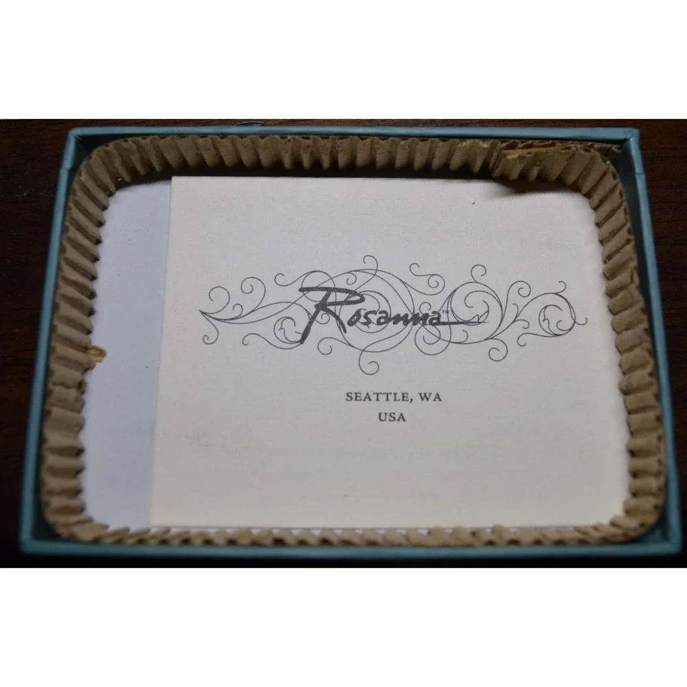 Rosanna Alphabet Studio Trinket Tray Letter Q Peach Porcelain New In Box Vintage